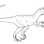Desenho de Alossauro Dinossauro Imprimivel para Colorir 150×150
