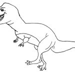 Desenho de Alossauro Engraçado para Colorir 150×150