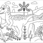 Desenho de Alossauro Feliz para Colorir 150×150