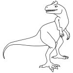 Desenho de Alossauro Imprimivel para Colorir 150×150