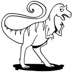Desenho de Alossauro para Colorir Usando Giz de Cera 150×150
