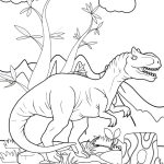 Desenho de Alossauro para Crianças para Colorir 150×150