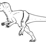 Desenho de Dinossauro Alossauro Grátis para Colorir 150×150