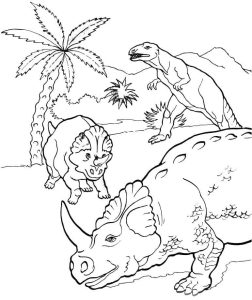 Desenho de Dinossauro Alossauro Grátis para Crianças para Colorir 252×300