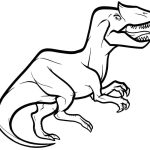 Desenho de Dinossauro Alossauro Imprimivel para Colorir 150×150