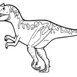 Desenho de Dinossauro Alossauro para Colorir 150×150