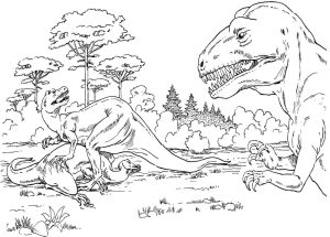 Desenho de Imagem de Alossauro para Colorir 300×215