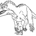 Desenho de Jurassic World Alossauro para Colorir 150×150