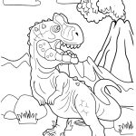 Desenho de Pequeno Alossauro para Colorir 150×150