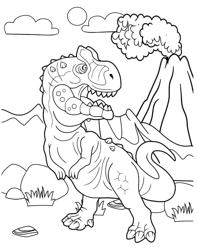Desenhos de Dinossauro Alossauro para Colorir