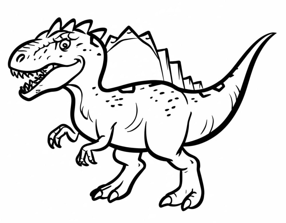 Desenho de Imagem de Dinossauro para Colorir e Pintar