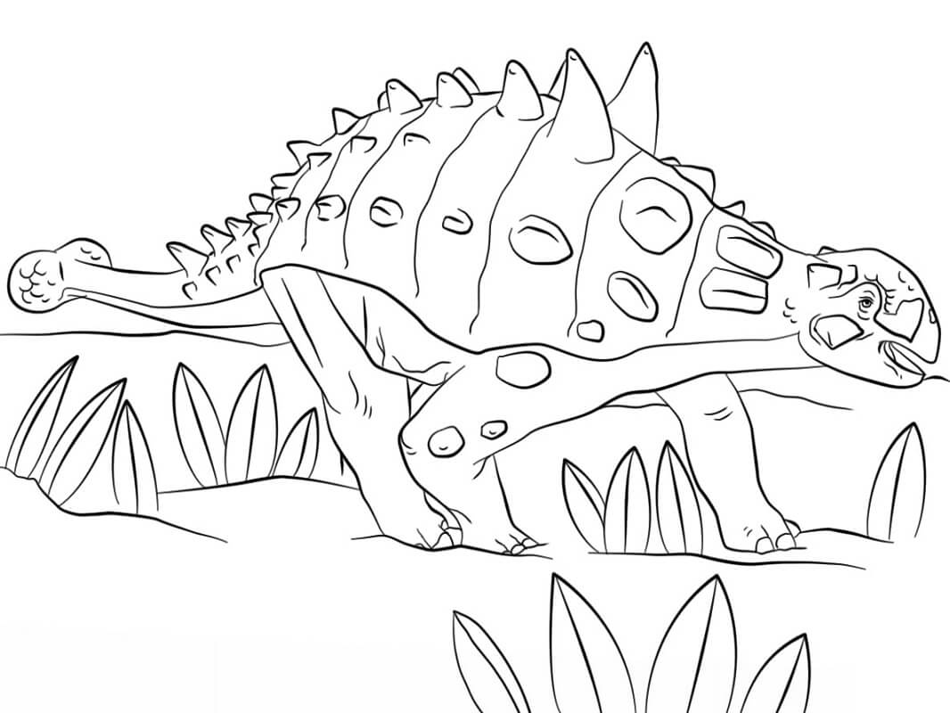 Desenho Euoplocephalus para Colorir e Pintar