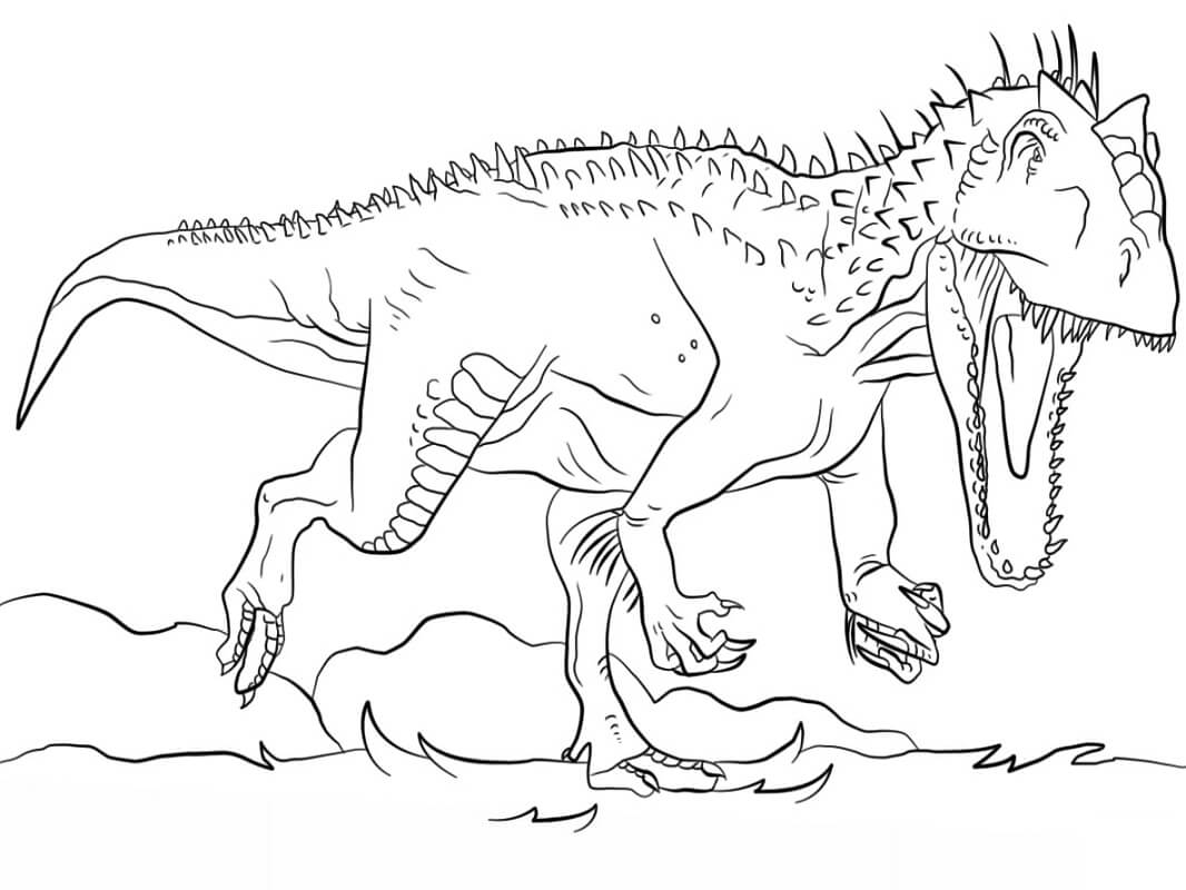 Desenho Indominus Rex para Colorir e Pintar
