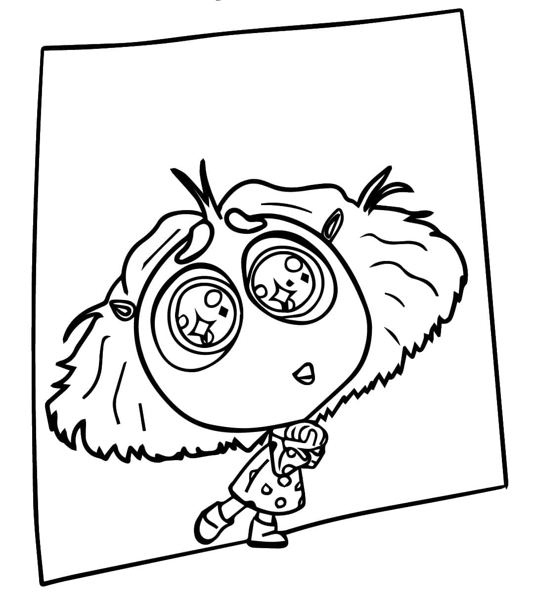 Desenho de Invejá de Pixar Divertida Mente 2 para Colorir e Pintar