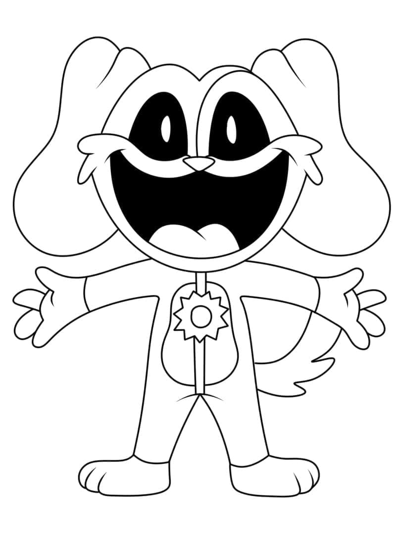 Desenho de Dogday Smiling Critters Poppy Playtime para Colorir e Pintar