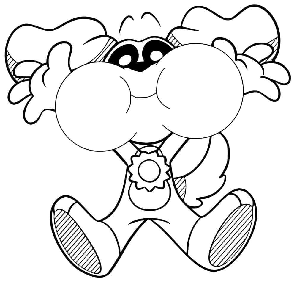 Desenho de Dogday Engraçado para Colorir e Pintar