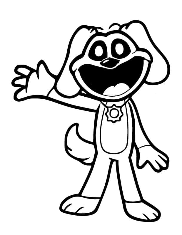 Desenho de Smiling Critters Dogday para Colorir e Pintar