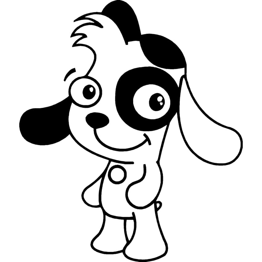 Desenho Doki Feliz para Colorir e Pintar