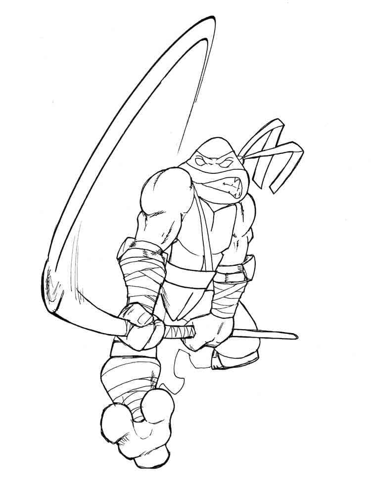 Desenho de Donatello Tartarugas Ninja Grátis para Crianças para Colorir e Pintar