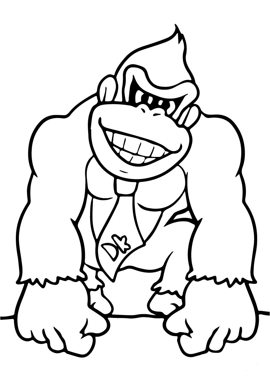 Desenhos de Donkey Kong para Colorir e Pintar