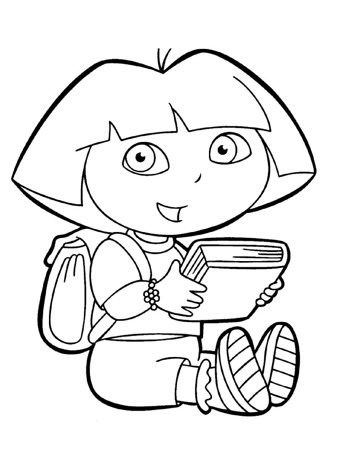 Desenho Dora Aventureira e Pintar