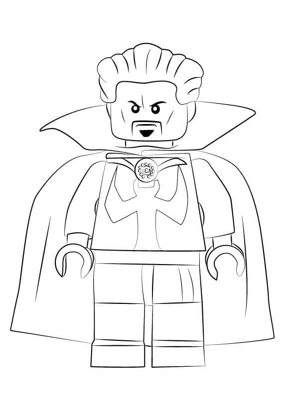 Desenho Lego Doutor Estranho para Colorir e Pintar