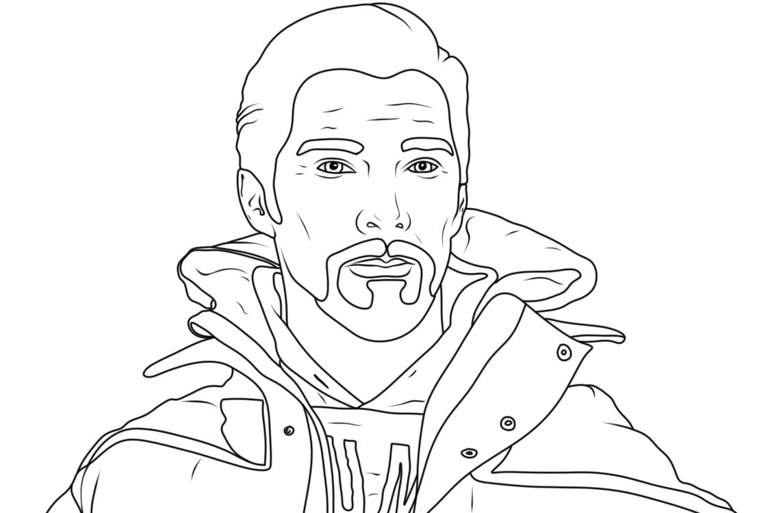 Desenho Marvel Doutor Estranho para Colorir e Pintar