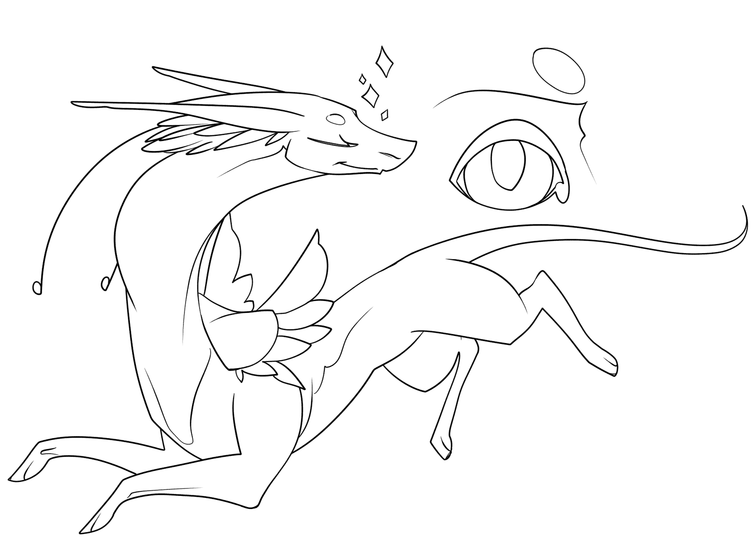 Desenho de Dragão Pdf para Imprimir e Colorir e Pintar