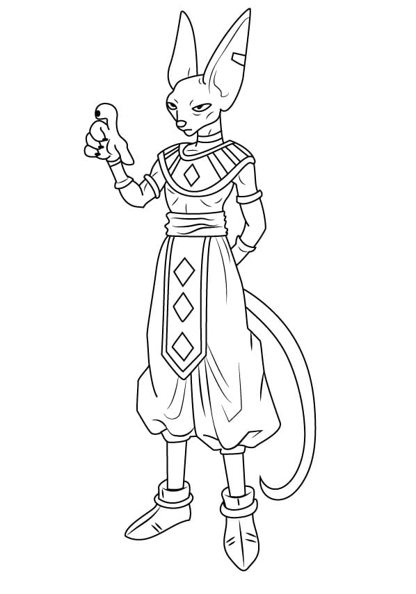 Desenhos de Beerus de Dragon Ball Z para Colorir e Pintar