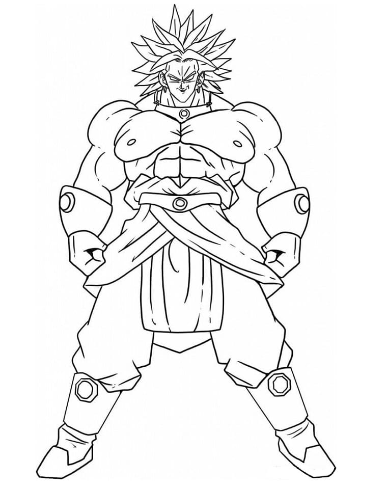 Desenhos de Broly Dragon Ball Z para Colorir e Pintar
