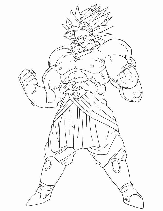 Desenhos de Broly de Dragon Ball Z para Colorir e Pintar