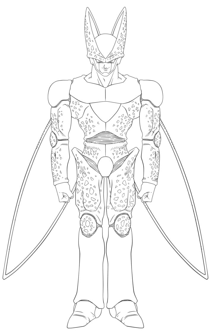 Desenhos de Cell Dragon Ball Z para Colorir e Pintar