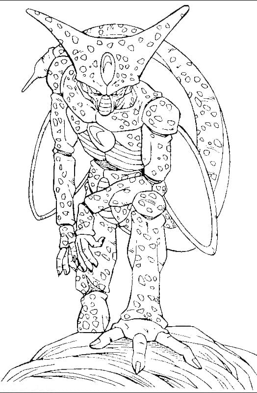 Desenhos de Cell de Dragon Ball Z para Colorir e Pintar