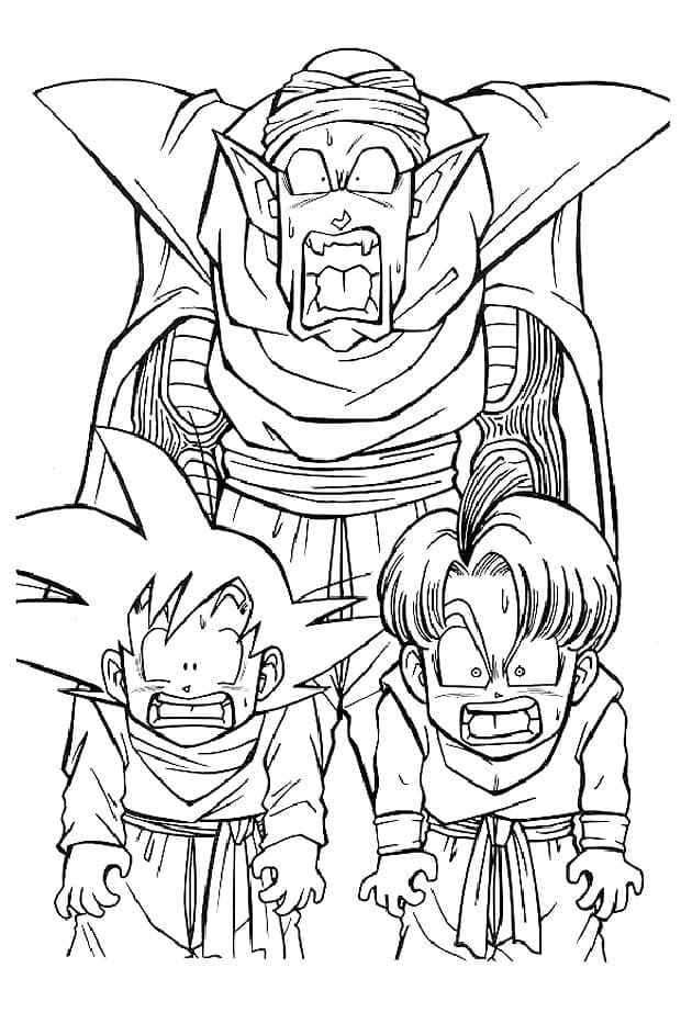 Desenhos de Dragon Ball Z Imprimivel para Colorir e Pintar
