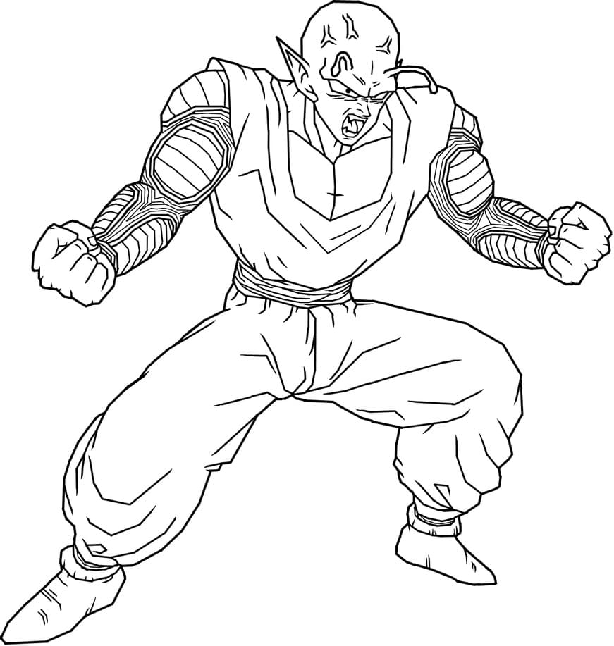 Desenhos de Dragon Ball Z Piccolo para Colorir e Pintar
