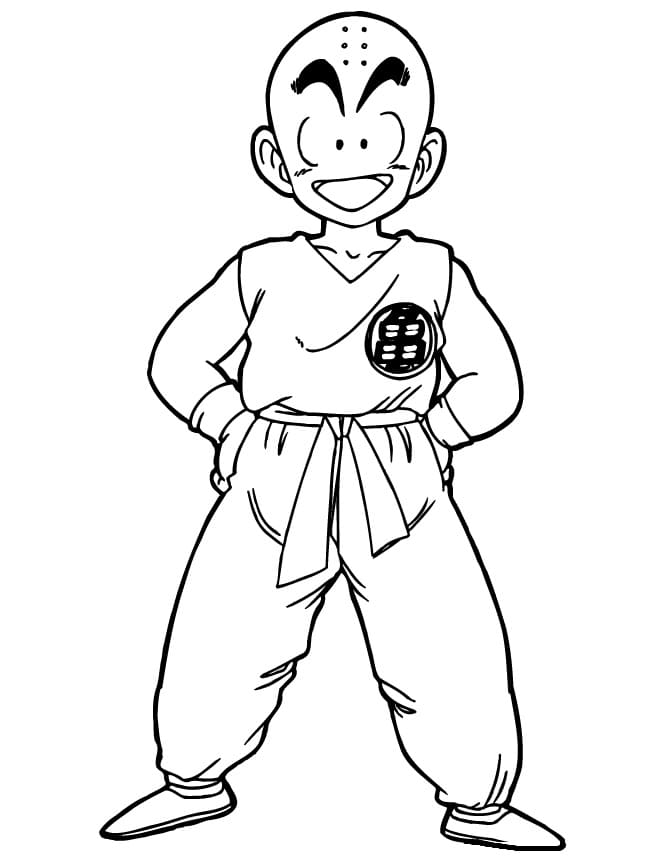 Desenhos de Kuririn de Dragon Ball Z para Colorir e Pintar