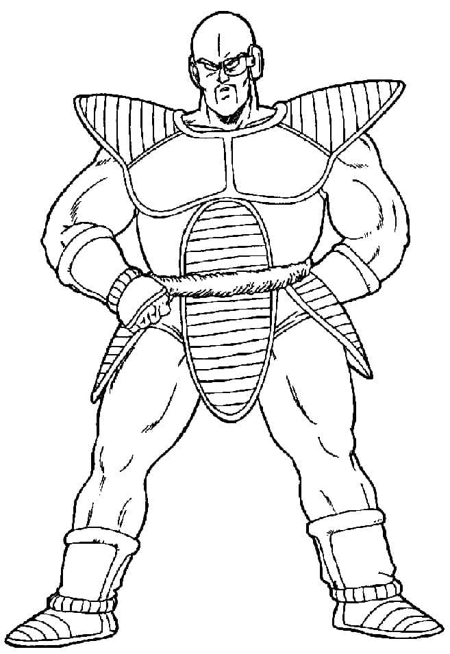 Desenhos de Nappa de Dragon Ball Z para Colorir e Pintar