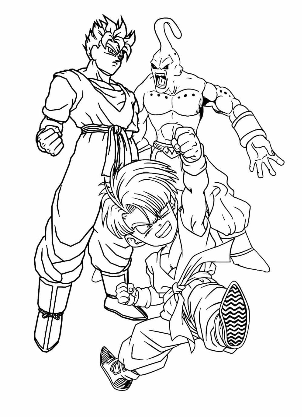 Desenhos de Personagens Dragon Ball Z para Colorir e Pintar