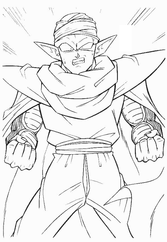 Desenhos de Piccolo Dragon Ball Z para Colorir e Pintar