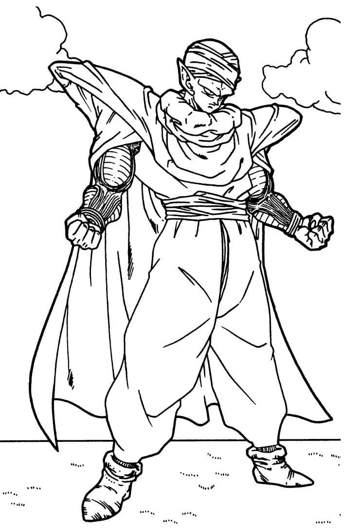 Desenhos de Piccolo de Dragon Ball Z para Colorir e Pintar
