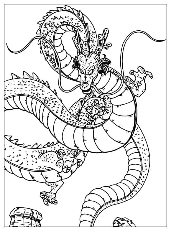 Desenhos de Shenlong Dragon Ball Z para Colorir e Pintar
