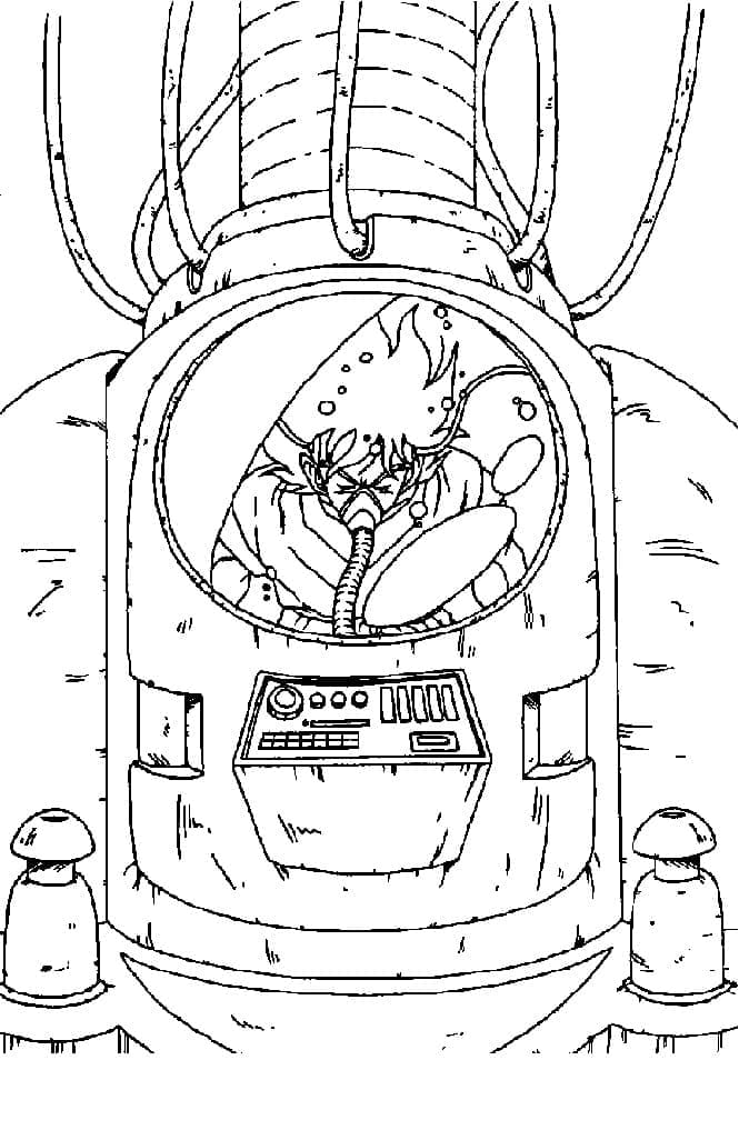 Desenhos de Son Goku de Anime Dragon Ball Z para Colorir e Pintar