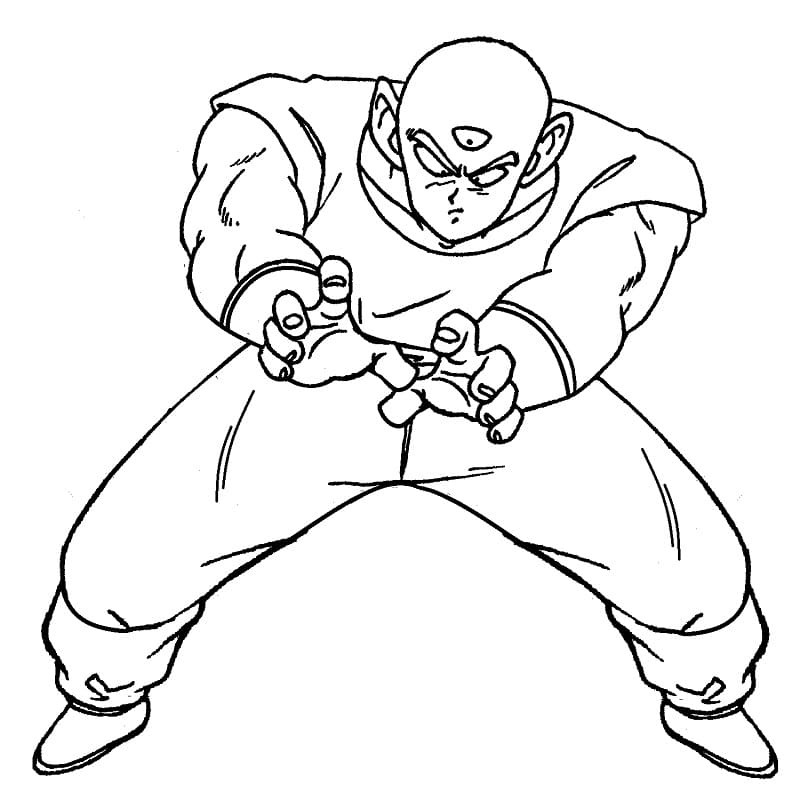 Desenhos de Tenshinhan Dragon Ball Z para Colorir e Pintar