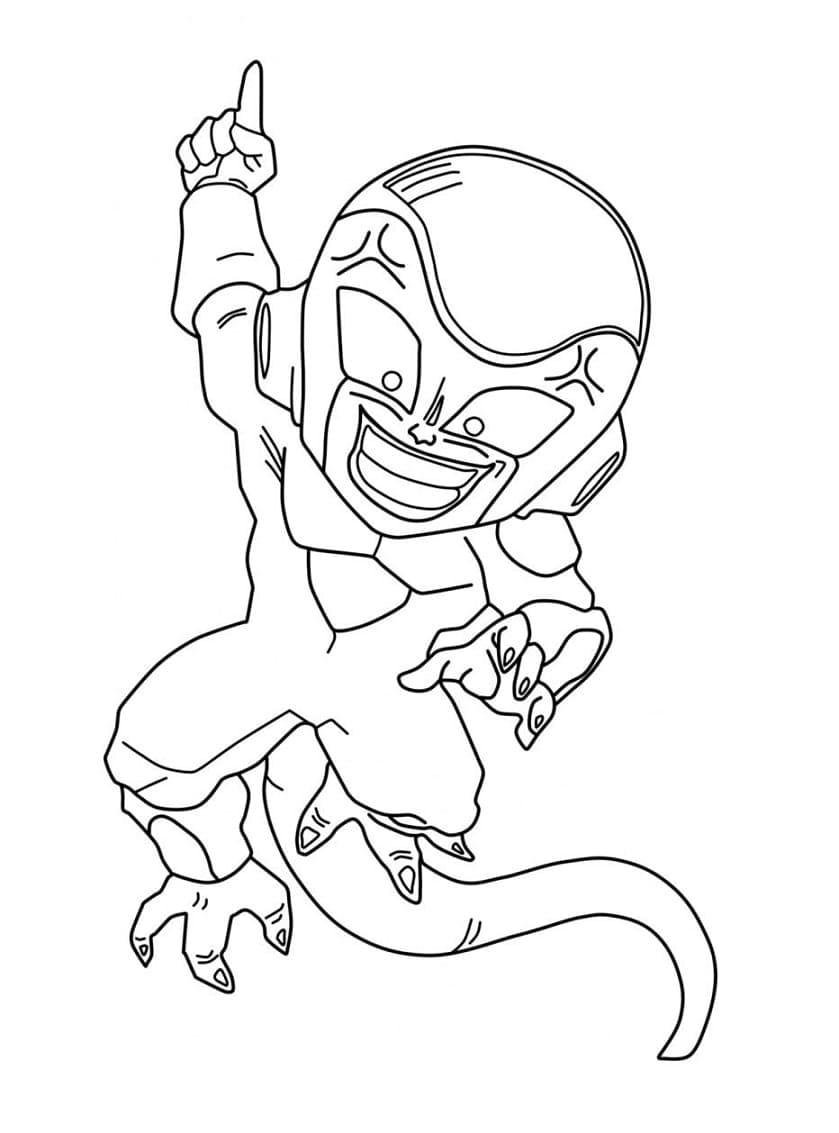 Desenho de Freeza Chibi para Colorir e Pintar
