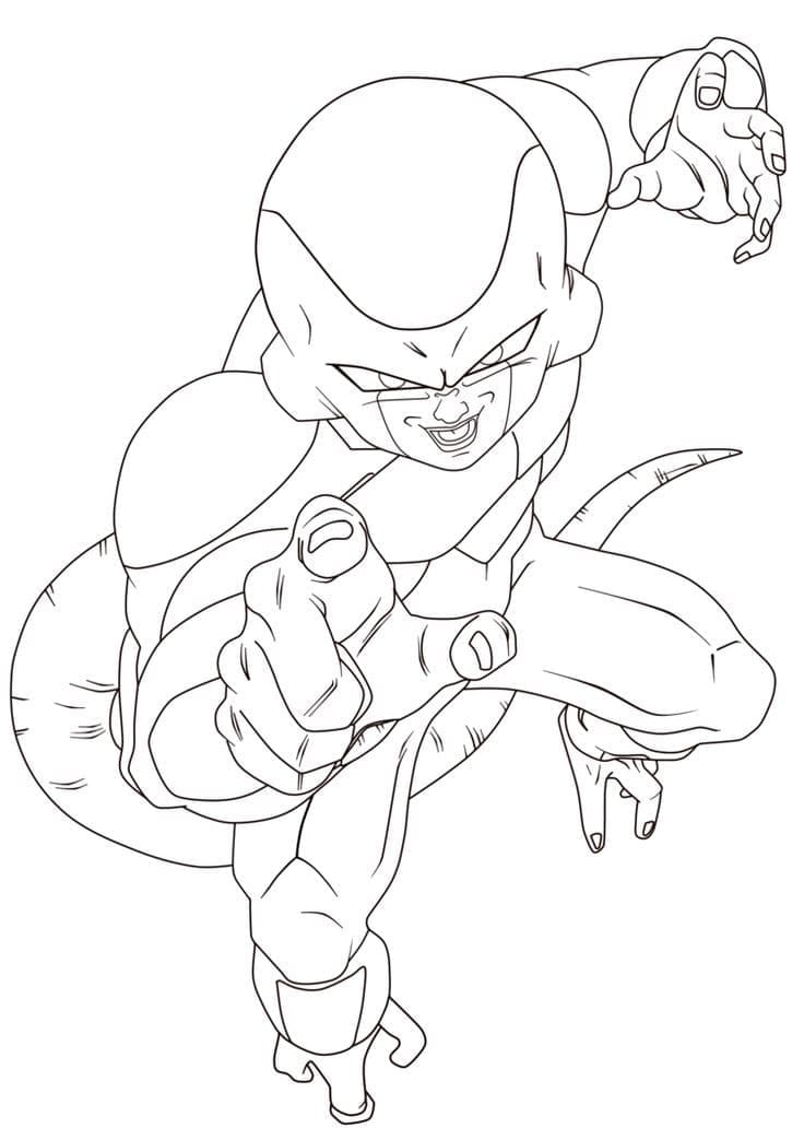 Desenho de Freeza de Dragon Ball Z para Colorir e Pintar