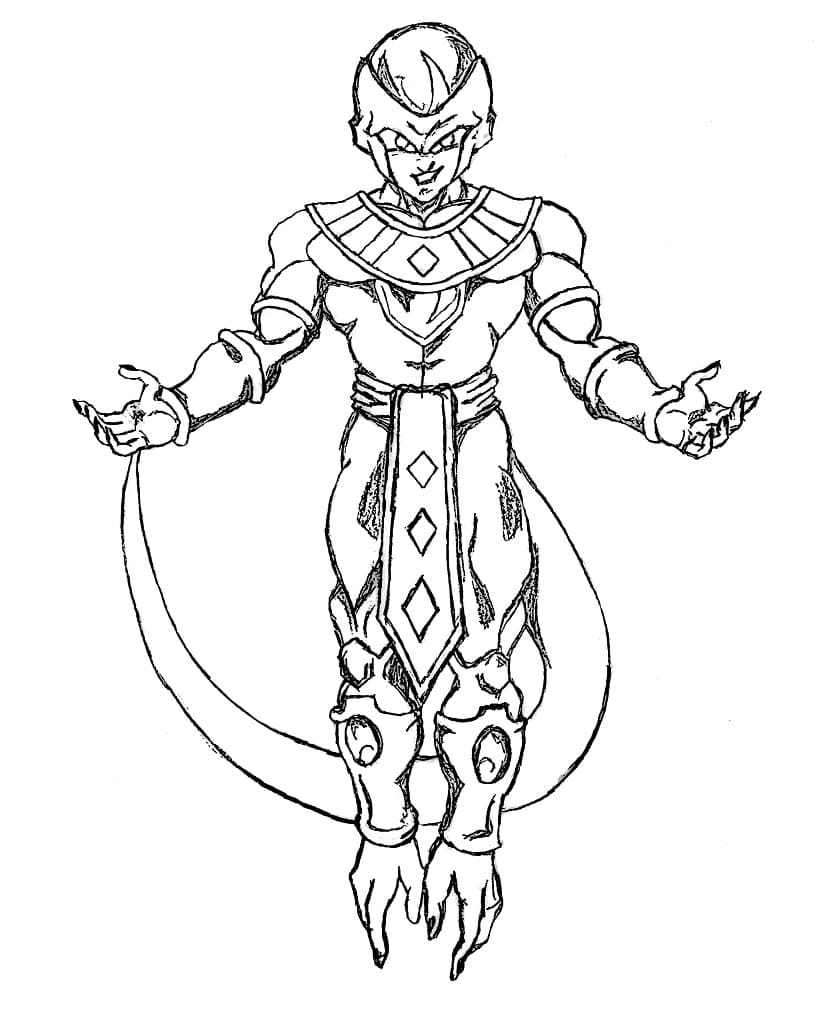 Desenho de Freeza Dragon Ball para Colorir e Pintar