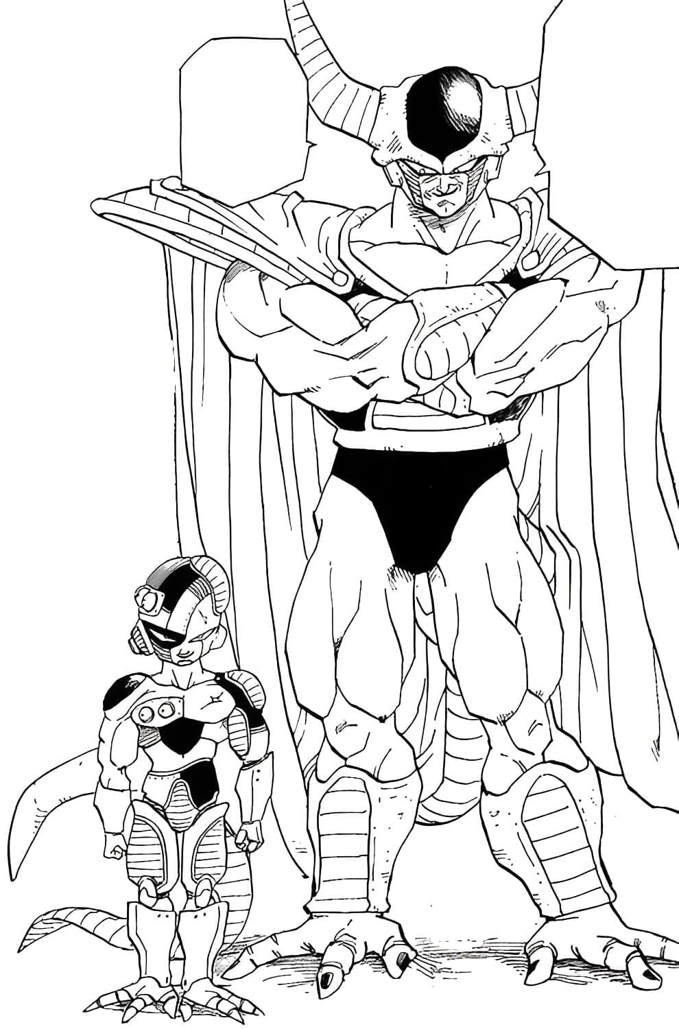 Desenho de Freeza e Rei Cold para Colorir e Pintar