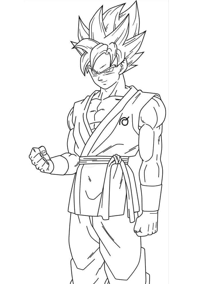 Desenho de Imagem de Goku para Colorir e Pintar