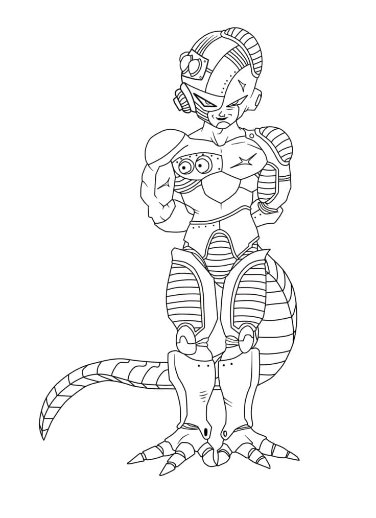 Desenho de Mecha Freeza para Colorir e Pintar