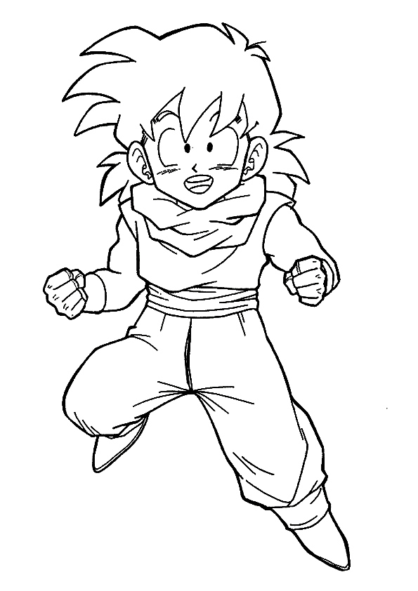 Desenho de Dragon Ball Download para Colorir e Pintar